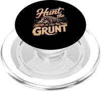 Hunt The Grunt Wild Boar Hog Hunting Rage PopSockets PopGrip for MagSafe