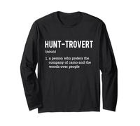 Hunt-trovert - Hunting Lover Big Game Hunter Definition Long Sleeve T-Shirt