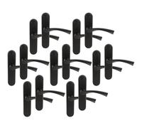 Hunta HANDLEZONE® 7 Pairs Lobo Black Matt Lever Latch Door Handle Set on Long Backplate, for Internal Doors
