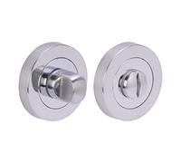 Hunta HANDLEZONE® Bathroom Toilet Door Thumbturn and Release Set - Dual Finish Polished/Satin Chrome