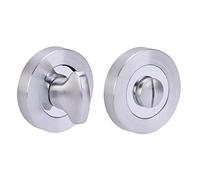 Hunta HANDLEZONE Bathroom Toilet Door Thumbturn and Release Set - Dual Finish Polished/Satin Chrome