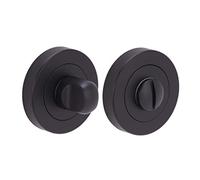 Hunta HANDLEZONE® Premium Bathroom Toilet Door Thumbturn and Release Set - Black Matt