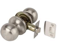 Hunta HANDLEZONE® Riva Passage Knobset, Non-Locking Interior Door Knobset, Adjustable 60-70mm Latch, 1 Set - Satin Stainless Steel