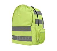 HuntaDeal Hi Vis Backpack - High Visibility Bag for Work Cycling Hiking Walking School College & University - Yellow Backpack with 25l Capacity Reflective Adjustable Straps & Padded Back
