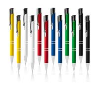 HuntaDeal Metal Ballpoint Pens Bulk Pack of 12 Pcs OR 6 Pcs - Professional Retractable Black Ink Pens, Quick-Dry, No Smear, Smooth Writing, Stationery School & Office Supplies (PACK OF 12 PCS)