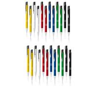 HuntaDeal Metal Ballpoint Pens Bulk Pack of 6 Pcs OR 12 and 24 Pcs - Professional Retractable Black Ink Pens, Quick-Dry, No Smear, Smooth Writing, Stationery School & Office Supplies (PACK OF 24 PCS)