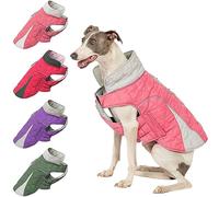 Huntboo Dog Coat, Dog Coat Waterproof, Coats for Dogs Winter, Double-Sided Dog Coat with Harness Hole, Windproof Dog Jacket, Stay Warm and Visible with Reflective Dog Cotton Coat (Pink,XL)