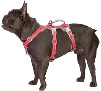 Huntboo Escape Proof Dog Harness, No Escape Dog Harness with Handle, Fully Reflective, Breathable, Durable, Adjustable Vest for Small Dogs Walking,Training,and Running Gear(Christmas Red,S)
