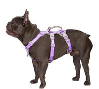Huntboo Escape Proof Dog Harness, Secure Dog Harness No Escape,Fully Reflective Harness with Handle,Breathable,Durable,Adjustable Vest for Small Dogs Walking,Training & Running Gear(Lavender Purple,S)