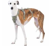 Huntboo Medium Escape Proof Dog Harness, Anti Pull Reflective Pet Harnesses, Secure 3 Point Vest for Small Animal, Lightweight, Adjustable, for Large Dogs Outdoor Training, Hiking (Army Green, L)