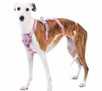 Huntboo Medium Escape Proof Dog Harness, Anti Pull Reflective Pet Harnesses, Secure 3 Point Vest for Small Animal, Lightweight, Adjustable, for Large Dogs Outdoor Training, Hiking (Pink, L)