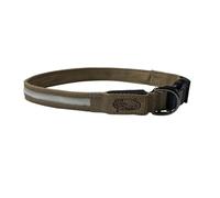 HuntEmUp Ulti-Lite LED Dog Collar USB Rechargeable Bright High Visibility Glow Lighted Collar Walking Airing Tracking Location at Night - Water Resistant - Large