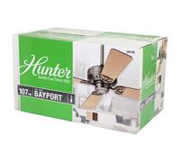 Hunter 24179 Bayport Ceiling Fan Brushed Nickel Cherry Maple 107 cm