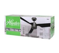 Hunter 50638 Cabo Frio 3 Blade Ceiling Fan 132 cm Wall Switch Silver/Black Matt