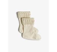 Hunter 6 Stitch Cable Short Boot Sock - Hunter White - Hunter White - L