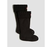 Hunter 6 Stitch Cable Tall Boot Sock - Black - Black - L