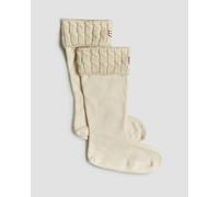 Hunter 6 Stitch Cable Tall Boot Sock - Hunter White - Hunter White - L