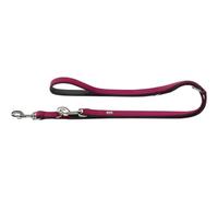 Hunter 61216 Adjustable Leash Softie 15/200 Nickel, Artificial Leather Nubuk Raspberry / Art Leather Black