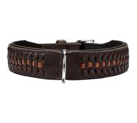 Hunter 67236 HB Solid Education, 146 g, M | Cowhide leather, lined with leather, braided element, timeless, made in Germany, colour: dark brown/black, size: 55