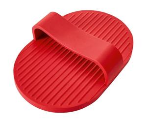 HUNTER 97949 Wellness Massage Curry Comb for Dogs, Solid Rubber, Red