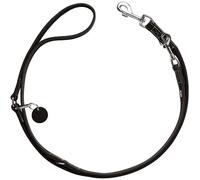 HUNTER Aalborg Adjustable Dog Lead in Black 3-Way Adjustable Robust Cowhide Leather with Strong Greasing Made in Germany Size: 10/200