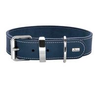 HUNTER AALBORG SPECIAL Dog Collar, Leather, Durable, Comfortable, 40 (S), Dark Blue