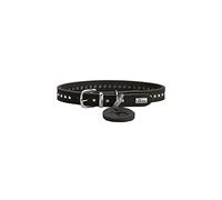 HUNTER Aalborg Style Dog Collar | Full-grain leather, robust, comfortable, stylish rivet trim, made in Germany, colour: black, size: 32
