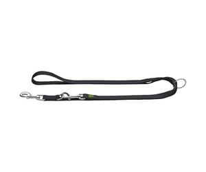 Hunter - Adjustable Nylon V Leash - Dog leash size Länge max. 200 cm - Breite 1,5 cm, black