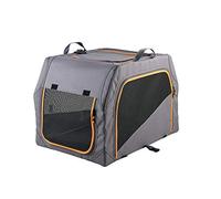 HUNTER Alu-Frame Dog Transport Box, 91 x 61 x 58 cm, Anthracite/Orange