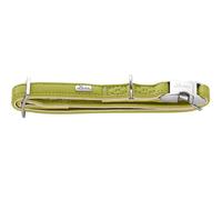 HUNTER Amalfi Aluminium Strong Dog Collar | Vegan, faux leather in nappa look, fully adjustable, with aluminium strong closure, made in Germany: colour: green, size: L