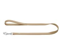 HUNTER Amalfi Dog Lead Beige Vegan Faux Leather Nappa Look with Hand Strap Soft Easy Care Brilliant Colour Made in Germany Size: 15/110