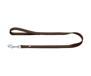 HUNTER Amalfi Dog Lead Chocolate Brown Vegan Faux Leather Nappa Look with Hand Strap Soft Easy Care Brilliant Colour Made in Germany Size: 15/110