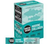 Hunter & Gather Marine Collagen Powder 30 x 5g Sachets | Pure Unflavoured Hydrolysed Wild Caught Marine Collagen Peptides Powder for Hair Skin Nails Muscles | Collagen Supplements for Women and Men