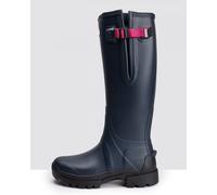 Hunter Balmoral Side Adjustable 3mm Neo Lined Tech Sole Womens Tall Boot - Navy Rubber - Size UK 6