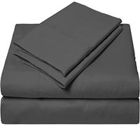 HUNTER BEDDING 4 Piece Sheet Set - 40cm Deep Pocket and 100% Egyptian Cotton, Hotel Luxury Beddings 400TC Sheets and Pillowcases, Extra-Soft and Cool Bedsheets - Dark Grey Solid, Emperor Size.