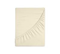HUNTER BEDDING Pure 100% Cotton Single Fitted sheet 400 Thread Count Long Staple Cotton 1PC Fitted Sheet 90x200 cm,Sateen Weave 40cm Deep Fitted Sheets (Ivory)
