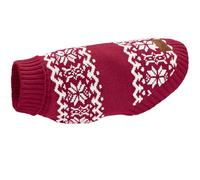 Hunter BIRKA Dog Jumper, Warm Knitted Jumper for Dogs, Soft Chenille Yarn, with Turtleneck and Norwegian Pattern, Machine Washable at 30°C, Colour: Red, Size: 55