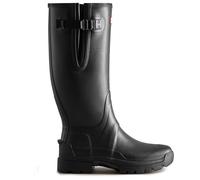 Hunter Boots - Balmoral Side Adjustable Neo Lined Tech Sole Boot - Wellington boots size 39, black/grey