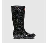 Hunter Childrens Unisex Giant Glitter Kids Black Wellies Boots - Size UK 13 Kids