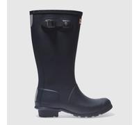 HUNTER BOOTS Navy Original Junior Boots UK 2 (EU 34)