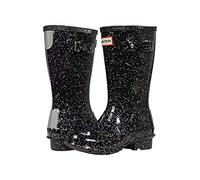 HUNTER Boy's Unisex Original Kids Giant Glitter Wellington Boots, Black, 13 UK Child