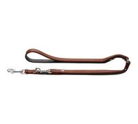 HUNTER Canadian UP Adjustable Dog Lead Cognac/Black Soft Smooth Leather 3-Way Adjustable Sustainable Made in Germany Size: 15/201