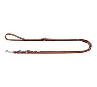 HUNTER Canadian UP Adjustable Dog Lead Cognac Soft Smooth Leather 3-Way Adjustable Sustainable Made in Germany Size 8/200