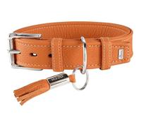 HUNTER Cannes Leather Collar, 60 cm, Orange