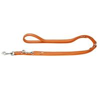 HUNTER Cannes Leather Training Lead Rope, 20 x 200 cm, Medium, Orange