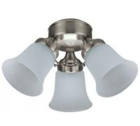 Hunter ceiling fan add-on light kit 3 LIGHT FLUSH MOUNT Chrome brushed