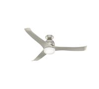 HUNTER FAN Ceiling Fan Harmony 137 cm Indoor, 3 Reversible Blades Matte Nickel, 3 Speeds, Remote Control, Reversible, Ideal for Summer or Winter, Model 50625