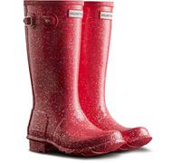 Hunter Childrens Unisex Big Kids Giant Glitter Wellingtons - Red - Size UK 2