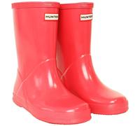 Hunter Childrens Unisex Gloss Kids Pink Wellington Boots - Size UK 9 Kids