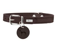 HUNTER Collar Aalborg, 42 Soft genuine cow leather, dark brown